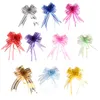 NOUVEAU 100pcs fleur Garland Organza Wedding Organza Yarn Pull Bows Ribbons Mariage Party Flower Decor Gift7709580