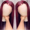 99J Ombre Colored Lace Front Human Hair Wigs Straight Human Hair Wigs Burgundy 44 Lace Wig PrePlucked Remy Hair Pinshair 1303595824