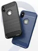 Shocksäker robust rustning Carbon Fiber Fodral TPU-lock för iPhone 11 Pro XS max XR 8 7 6 Plus Samsung A10 S20 Ultra S10 Note10