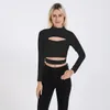 schwarzes sweatshirt crop top