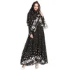 Muslim lång klänning med inre hijab scarf kimono abaya dubai oman bangladesh turkiska kaftan marocain kaftan islamiska kläder