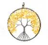 SEVENSTONE Tree of Life Pendant Natural Stone Crystal Men and Women Cure Energy Necklace Gemstone Earrings Keychain Jewelry240K