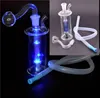 1pcs Led Dab Rig Bong vidro Hookah Água Óleo Fumar Cachimbo com inline Perc Mini Bubblers Oil Burner Bong com 10 milímetros queimador de óleo de vidro