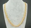 COLLANA A CATENA A MAGLIE CUBANE DI MIAMI CON FINITURA IN ORO CON DIAMANTI 18K 12mm 12mm IICE OUT LAB