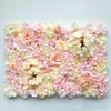 Blumenwand 40x60cm Seidenrose Kunstblumen Hochzeitsdekoration weiß rosa romantisch für Hochzeitshintergrunddekoration