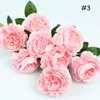 Decorações de festa de casamento de flores peônias artificiais 3 Cabeças de seda Flores de seda para Bouquet Table Centerpieces Decoration1682270