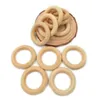 50Pcs 50mm Quality Natural Wood teething beads Wood Ring Kids Children DIY wooden Jewelry Making Craft bracelet necklace55292412