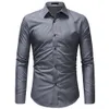 Erkek Gömlek 2020 Erkek Uzun Kollu Gömlek Sıradan Hit Renk Slim Fit Renk Popüler Tasarımlar Erkek Elbise Gömlek XXXL5970267