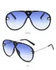 2019 Onepiece okulary przeciwsłoneczne metalowa rama Oculos de sol Designer żeńska vintage gradient okulary słoneczne unisex odcienie Oculos UV41764298