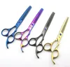 2pc / set Professionele Haar Snijden Schaar Haarschaar Kappers Schaar Kit Haar Straight Dunning Scissors Barber Salon Gereedschap