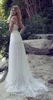 Limor Rosen Pizzo A-Line Abiti da sposa Illusion Corpetto Gioiello Corte dei treni Vintage Garden Beach Boho Wedding Party Abiti da sposa 259U