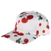 Frutas do verão Padrão Bone cereja Impressão Curvo Eaves Sun Cap Mulheres Hip hop Hats Girl Fashion Bonés de beisebol RRA2269