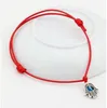 Lucky Hamsa Hand String Zła oko Urok Bransoletka Lucky Red Wax Cord Regulowane dla kobiet mężczyzn Rope Chain Red Bracelets