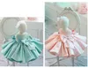 New Fashion Beaded Bow Baby Girl Dress Princess Fluffy Tulle Infant Clothes Baby Girls Baptism Christening 1st Birthday Gown Y19052831189