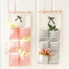 Cotton&Linen Fabric Striped Hanging Storage Bag Multilayer Behind Doors Wall Hang Bags 13 Pockets 8 Pockets Sundries Organizer