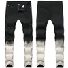 Homens afligido Ripped Jeans magro novo tamanho Motociclista Jeans Causal Denim Pants US 28 ~ 42 Streetwear dos homens Jeans