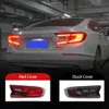 1 conjunto de luz da cauda para Honda Accord 10 2018 2019 Lâmpada de nevoeiro traseiro traseiro + luz do freio + luz inversa + sinal dinâmico