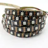 5m 60LEDS / M APA107 LED Strip RGB 5050 SMD Flexible Pixel Tape Neon Christmas Backlight TV Luz 5V Endereçável PCB preto não impermeável IP20