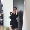 Sexy Spy Women's Skirts Mini Asymmetrical Skirts Black High waist Female skirt Design Skirts Female Personality Party Skirt