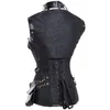 Dobby Faux Leather Punk Corset Steel Boned Gothic Clothing Midje Trainer Basque Steampunk Corslet Cosplay Party Outfits S-6XL Y19253I