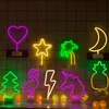 Брелонг светодиод Neon Night Light Flamingo Unicorn Moon Angel Party украшение декора