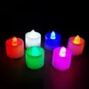 LED electronic candle light Seven Colorful birthday candle lamp Flameless Christmas Light Decoration Yellow light warm white candle T9I00196