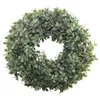 Artificial Green Leaves Wreath 175 Inch Front Door Wreath Shell Grass Boxwood For Wall Window Party Decor6290553