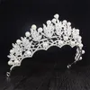 Mode Bruiloft Bruids Tiara's Kronen Faux Parels Strass Bruid Hoofddeksels Sieraden Feestkroon Hoge kwaliteit Haaraccessoires