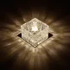 Square LED Spotlight Lamp Modern Crystal Glass 5W LED Ceiling Lights Living Room Foyer Corridor Porch Crystal Downlight Dia10cm