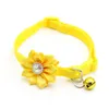 Pet Cat Collar Bell Flower justerbar Easy Wear Buckle Dog Collar Bells Lovely Necklace Supplies Accessories