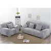 Solid Color Plush Thicken Elastic Sofa Cover Universal Sectional Slipcover 1/2/3/4 seater Stretch Couch Cover for Living Room