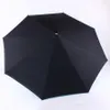 Kreative Doppelschicht Pongee Streifen Reverse Regenschirm Gerade Lange Griff Regenschirm C-typ Sonnenschutz Tragbare Regenschirme DH0882