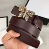 Дизайнерские ремни для мужчин Женщины роскошные бабочки Big Buckle Fash