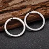 Silver Tone Split Key Rings 1.5x25mm Metal Hook Ring for DIY Keychain Making Handmade Keyrings Chain Holder Jewelry Connectors Accessories