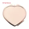 Make-upspiegel Effen Kleur Metalen Ronde Case Double-Side Pop-up Pocket Spiegel Schoonheid Accessoires Rose Gold F2290