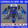 Bodys For HONDA CBR 919RR CBR 900RR CBR919RR Glossy blue white 1998 1999 278HM.31 CBR900RR CBR 919 RR CBR900 RR CBR919 RR 98 99 Fairing kit