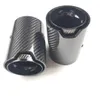 1 PCS Out 92MM Black M Performance Escape End Tips Auto Silenciador Real Glossy Carbon Fiber Tail Pipes