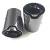 1 PCS Out 92MM Black M Performance Escape End Tips Auto Silenciador Real Glossy Carbon Fiber Tail Pipes