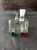 Accessoires de bangs en verre de narguilé de petite boîte transparente, Pipes à fumer en verre colorées mini multi-couleurs Pipes à main Meilleur verre de cuillère