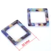 20Pcs 30MM Resin Acetate Square Shape DIY Earrings Pendants Pendulum Ornaments Acetic Acid Fresh Powder For Jewelry Making Accessories