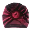 2020 New 1pcs Velvet Baby Hat Girls Donut Winter Baby Beanie Cap Kids Turban Hats Spring Baby Girl Hat Photography Props 11Color