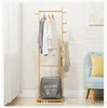 Bamboo hanger Clothes hanging on the floor hanger bedroom simple modern simple clothes hanger household rack