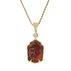 Groothandel-hiphop Micro verharde CZ Steen Bling Ice Out Sakyamuni Boeddha Hangers Ketting voor Mannen Rapper Sieraden