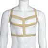 Men's Sexy Costumes Bondage Harness Fetish Wear Body Cage Bra Open Chest Belt Underwear Men Crop Top Bodysuit312L