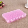 28 Slots Nail Art Storage Box Plastic Holder For jewelry Rings Rhinestone Diamond Painting Organizer Transparent Display Box