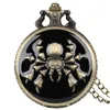 Punk Cool Spider Design Quartz Pocket Horloge Volledige Hunter Bronze Ketting Ketting Voor Mannen Vrouwen Hanger Horloges Sieraden Geschenken