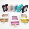 wholes Crystal handle NEW 10mm25mm False Eyelashes Packaging Box Lash Boxes Fake 3d Mink Lashes Glitter Case empty3810689