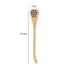 Wood Carved Honey Stir Honey Spoon Honeycomb Carved Honey kitchen Tools Tableware Accessories Environmental Wood Egg Spoon EEA1255-1