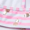 2020 New Girls Swimsuit Pineapple Children039s Swimwear Striped Two Piece Bathing Suit Infantil Swimsuit4676606