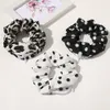 Bandas de seda Scrunchies Zipper Cabelo Scrunchies Mulheres Satin Scrunchy Dot elástico de cabelo meninas Headwear cabelo florais gravata pequeno saco